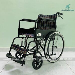Xe lăn tiêu chuẩn Lucass X75 - Xe lăn có phanh tay cho người đẩy