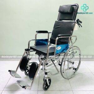 Xe lăn đa năng Lucass X7A - Xe lăn có bô, ngả lưng và phanh tay