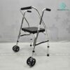 Khung Tập Đi W10 Có Đệm Ngồi - Bánh Xe Kép