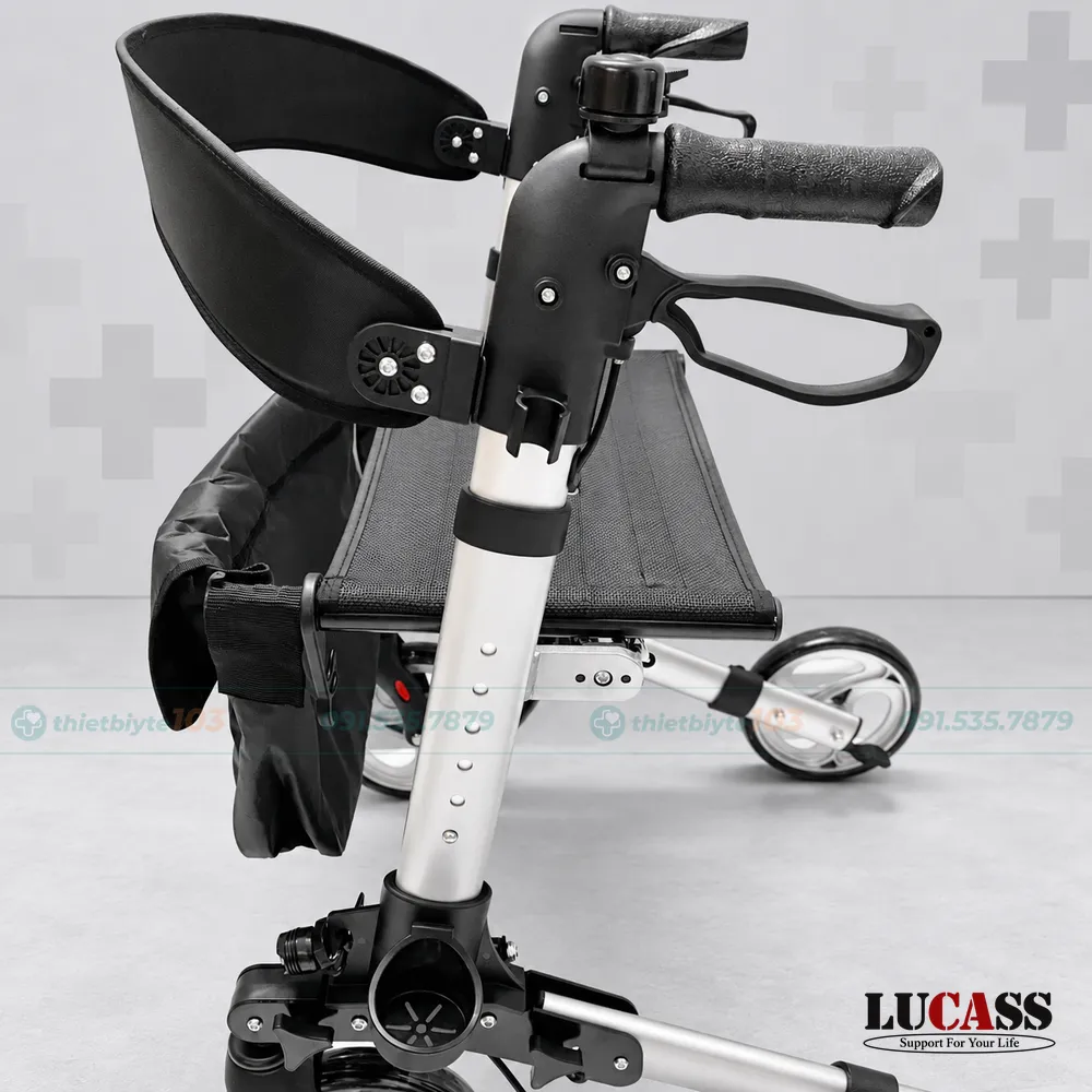 Khung Tập Đi 4 Bánh Xe Lucass W89 | Màu Bạc